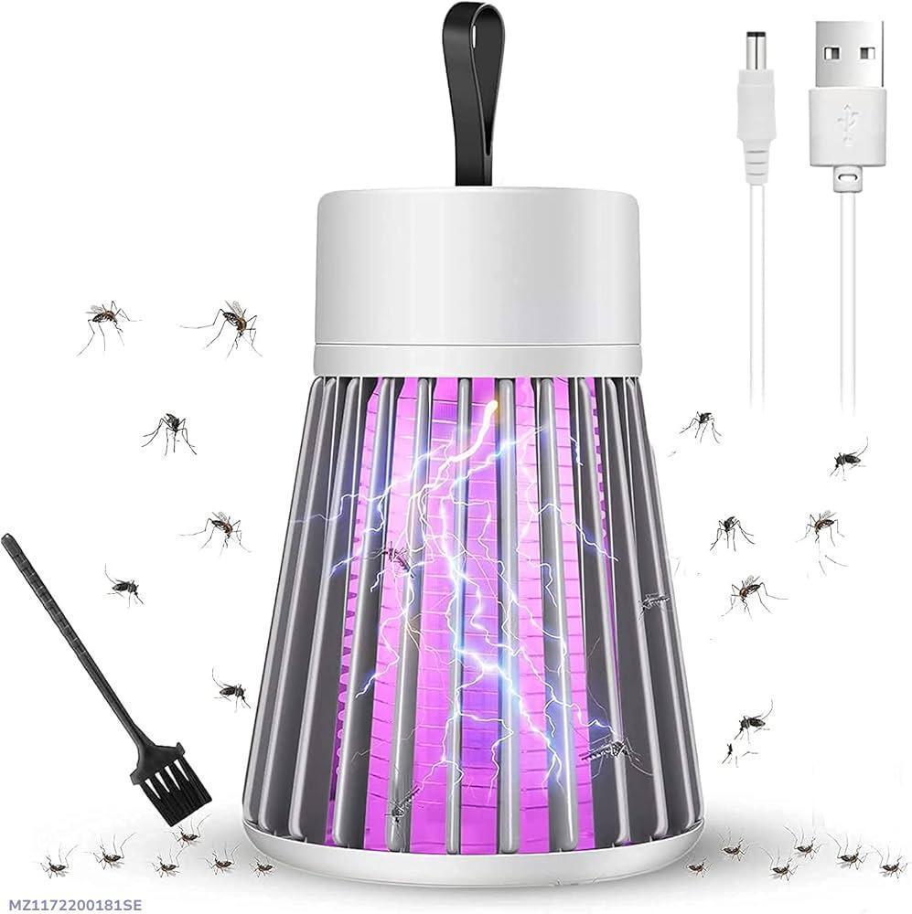 Mosquito Killer Lamp with Night Light, White, USB Rechargeable